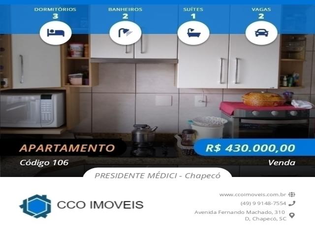#106 - Apartamento para Venda em Chapecó - SC